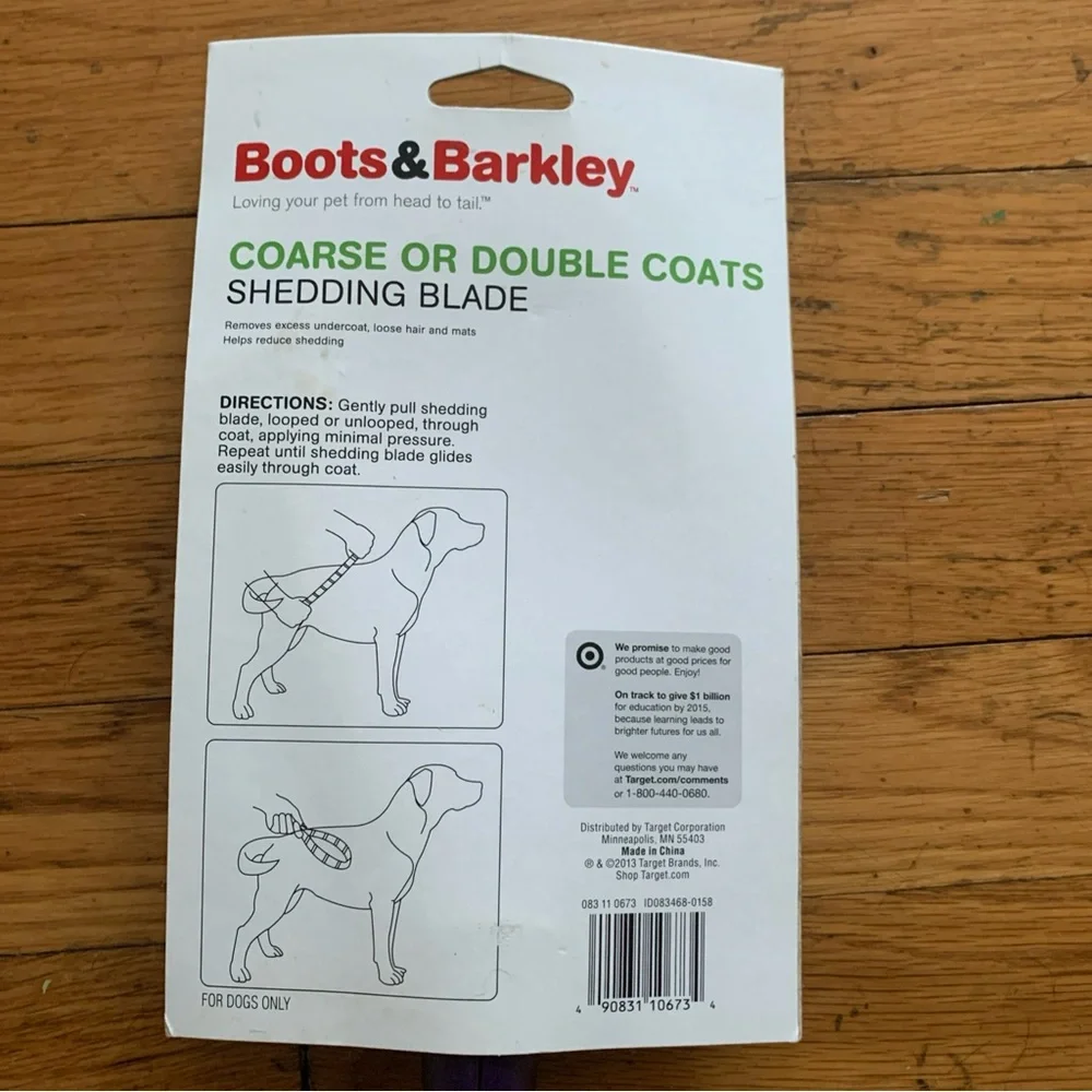 Boots & Barkley Shedding Blade with Green Text